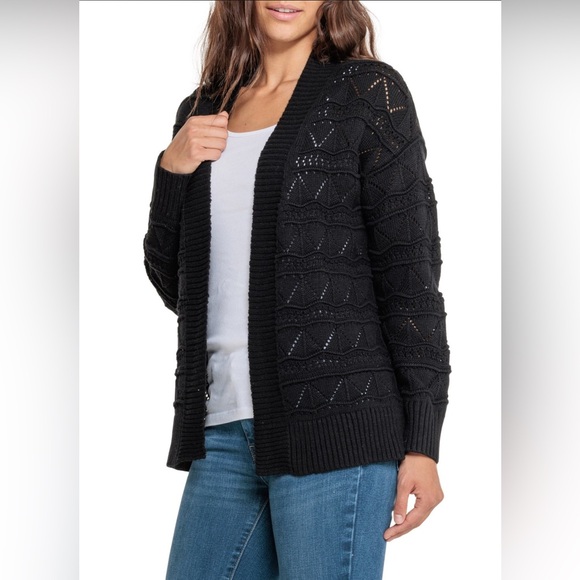 NWT - Frye Women's Oversized Pointelle Knit Open Front Cardigan - Size L - Picture 1 of 9